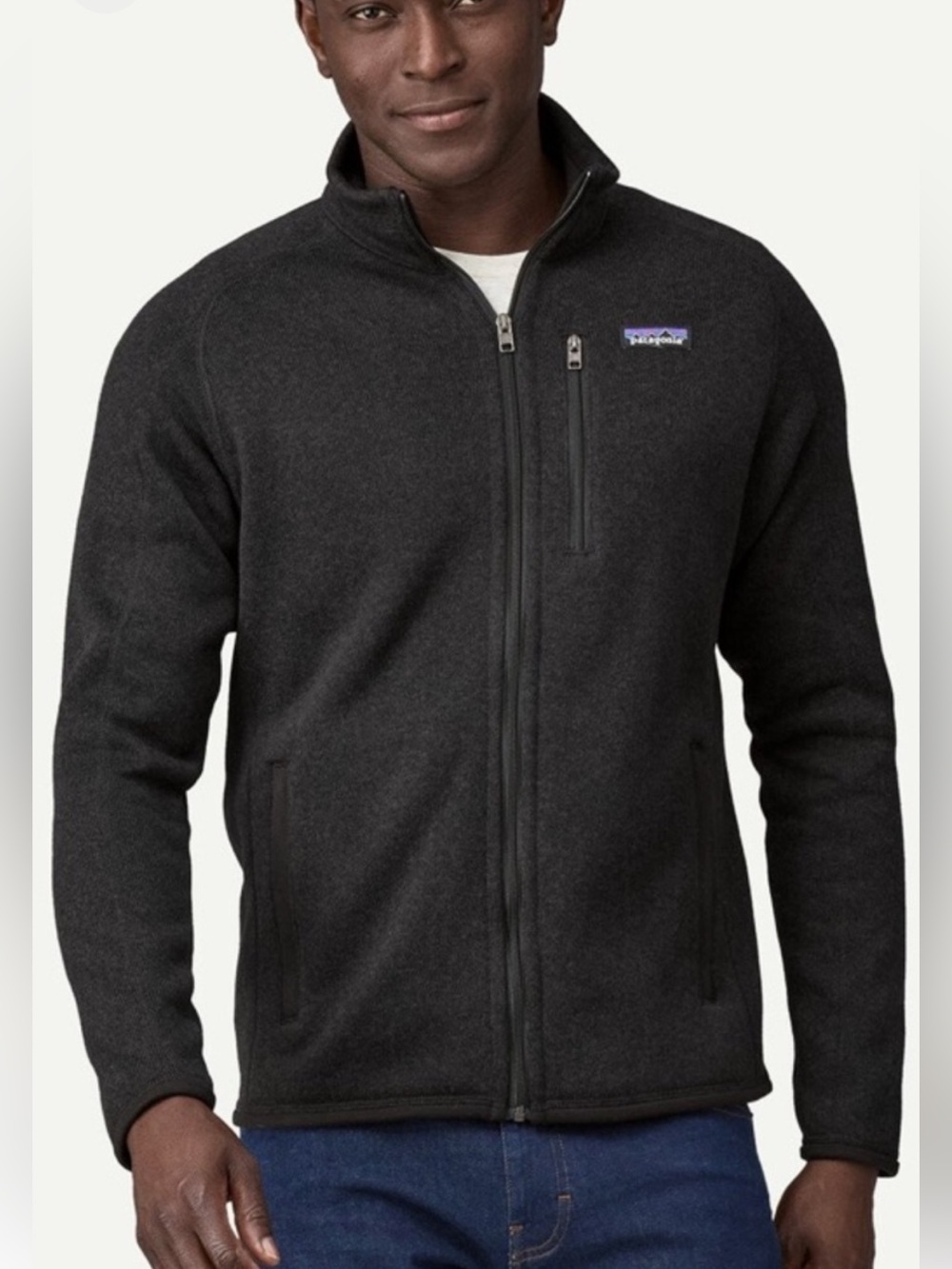 Patagonia Men's Better Sweater Fleece Jacket black full-zip Size Large